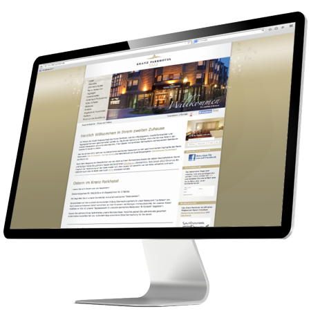 Website für das Kranz Parkhotel in Siegburg - entworfen durch die atw:kommunikation GmbH