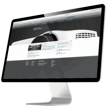 Website von projectiondesign - betreut durch die atw:kommunikation